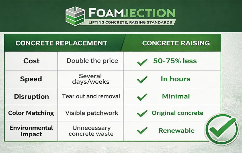 Concrete Replacements vs Concrete Raising Concrete Replacements vs Concrete Raising
